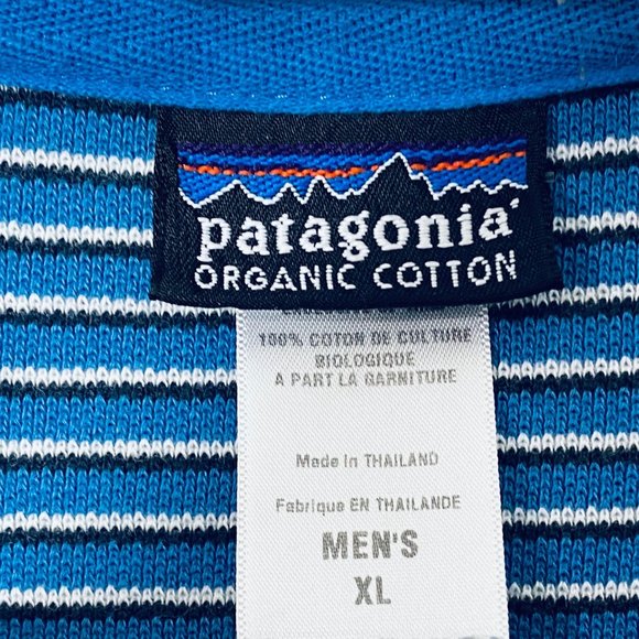 Patagonia Organic Cotton Striped Polo - XL - Picture 5 of 5